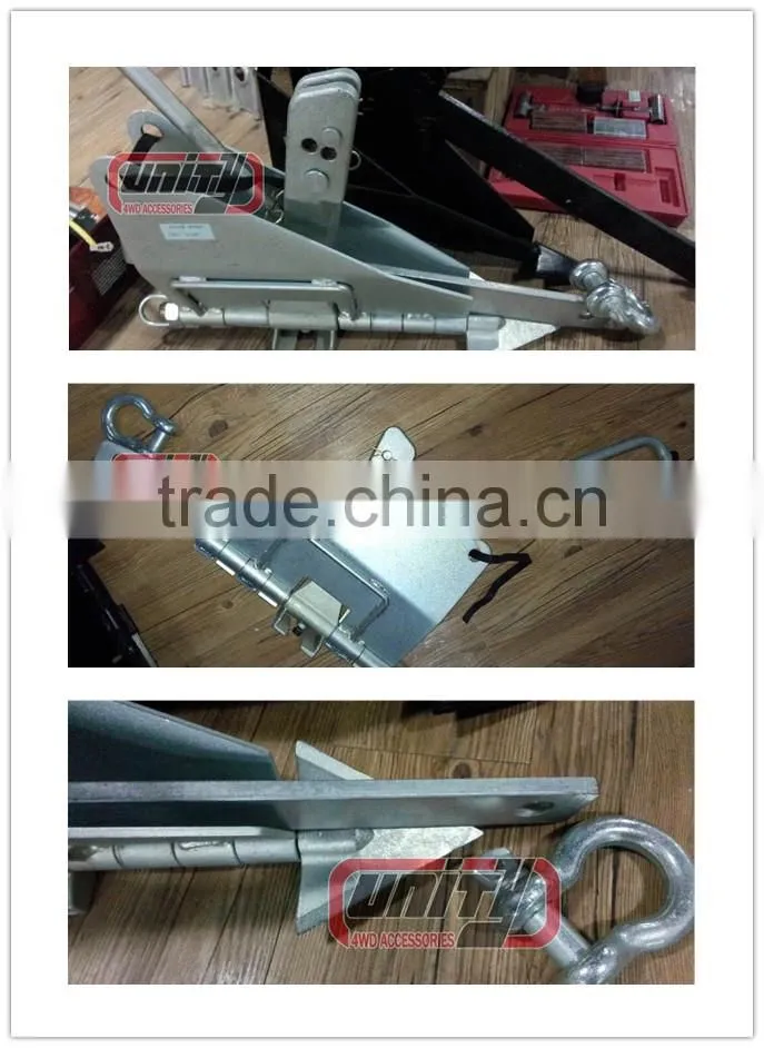 4x4 offroad vehicle silvery color ground anchor
