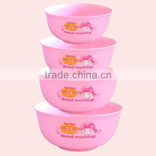Four-piece Round Type Microwave Safe Plastic Bowl