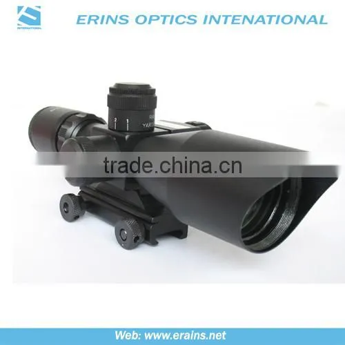 Compact 2.5-10X40 rifle scope red green Mil-Dot Reticle with side attached red laser sight scope combo