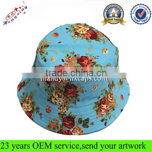 Wholesale Custom Floral Fashion Bucket Hat for Girls