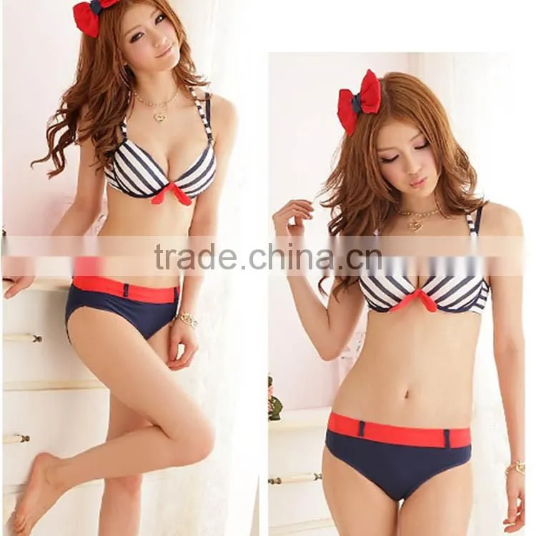 Bra panty sets trendy bowknot for custom