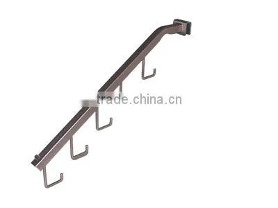 Metal Waterfall Powder Coating Wall System Post 5 Hooks Faceout Slatwall Bracket