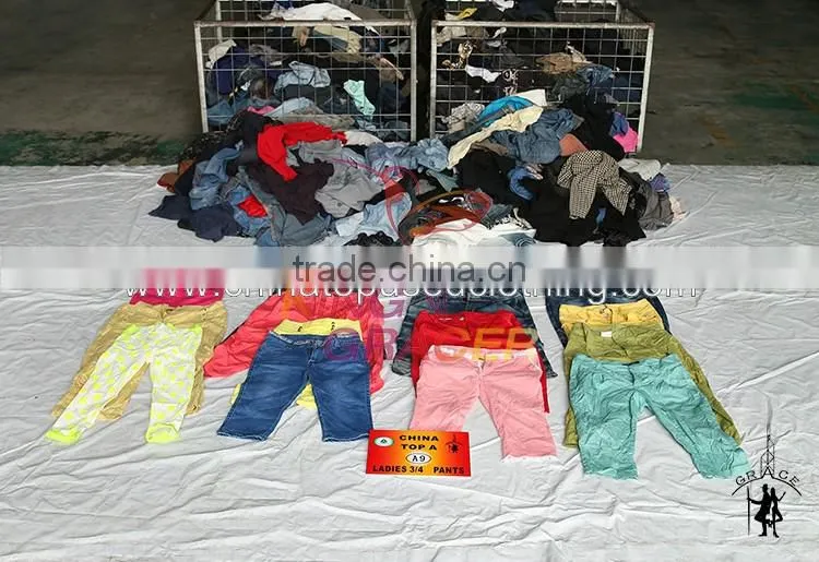 From china Second Hand Ladies 3/4 Pants Used Clothing Malaysia/New York style