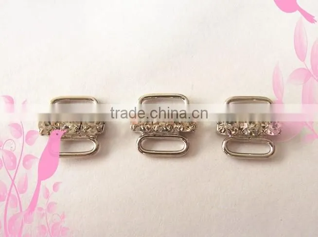 Hot sale shoes buckle with crystal inlayed,garment accessory charms for bra jewelry