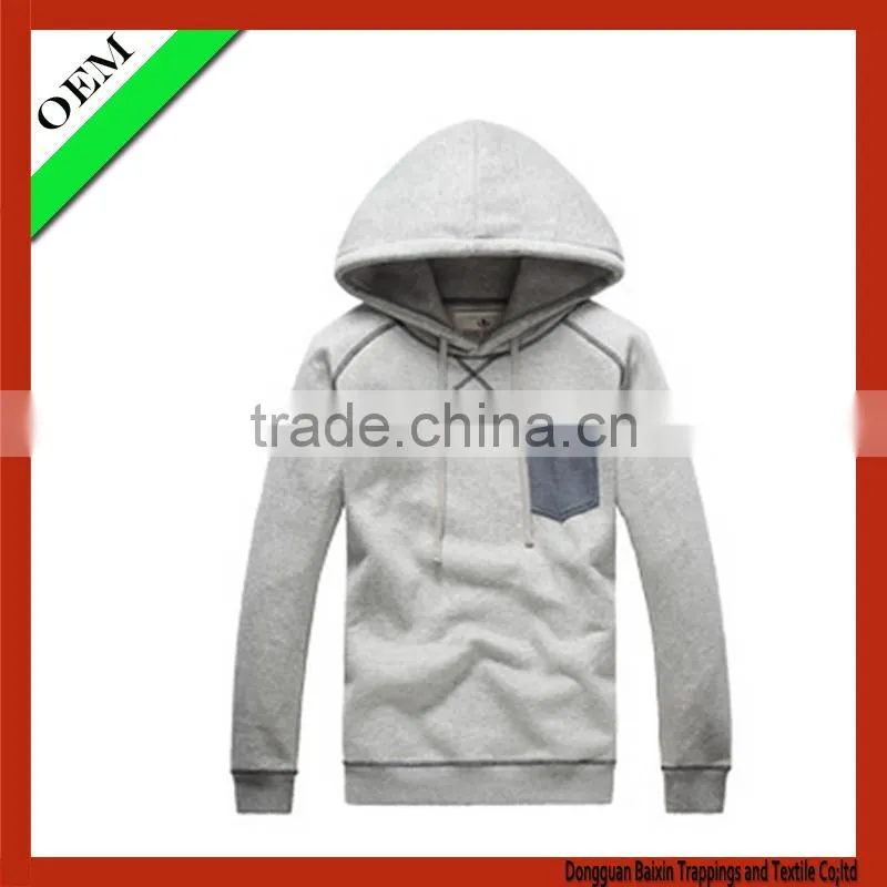 custom men's pullover cotton sweater hoodie
