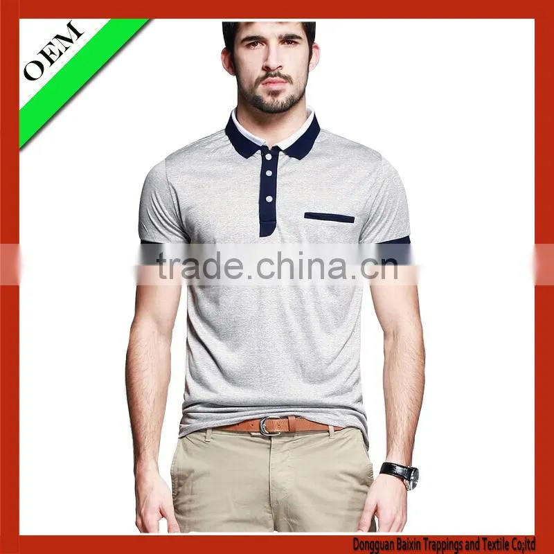 hot sale contrast color high quality polo T-Shirt With Short Sleeve
