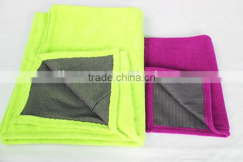 bright colored non-slip yoga mat with microfiber towel