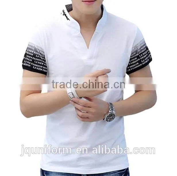 2016 new design slim fit soft polyester /cotton blend fashion men polo shirt wholesale