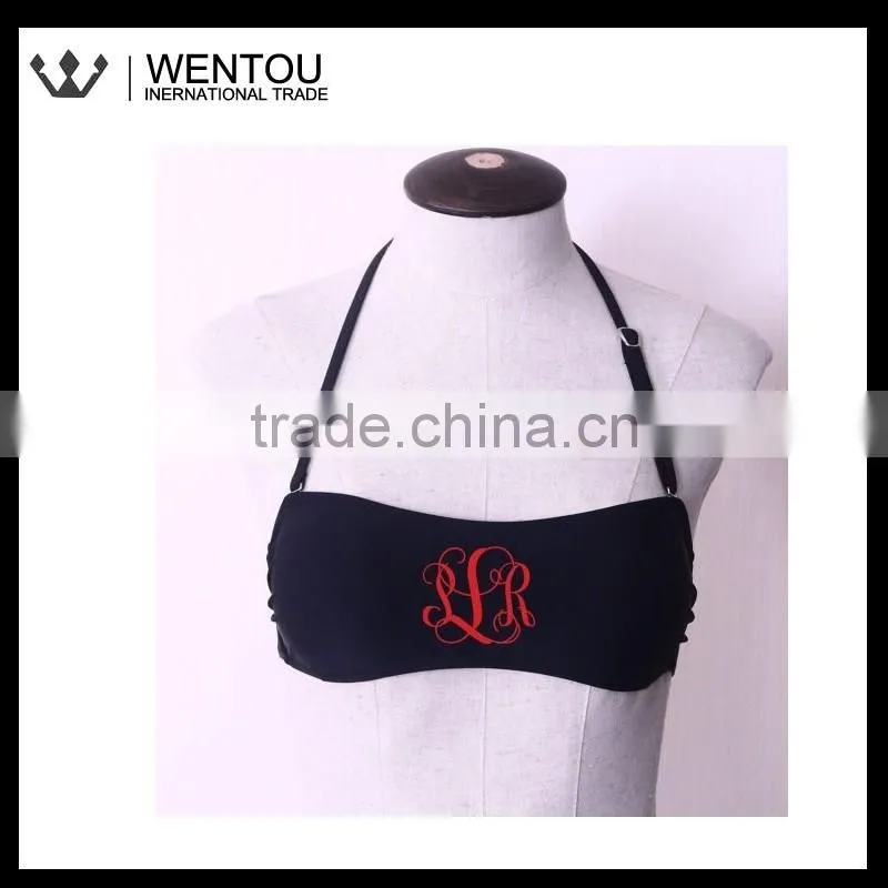 Plain Monogrammed Swimsuit Top