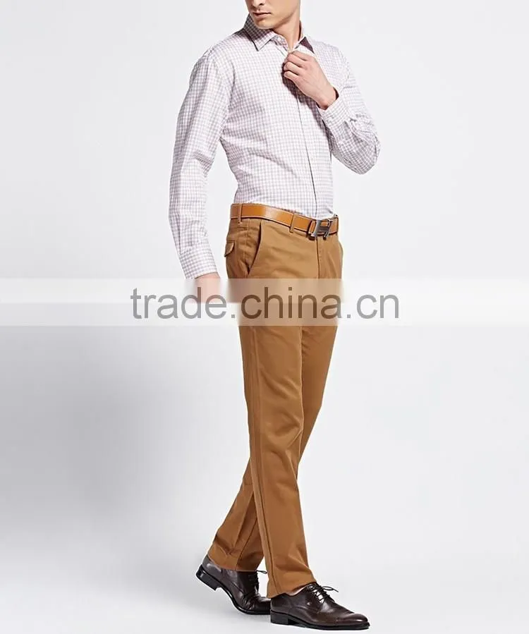 100% men cotton shirts plaid design casual shirts for men italian