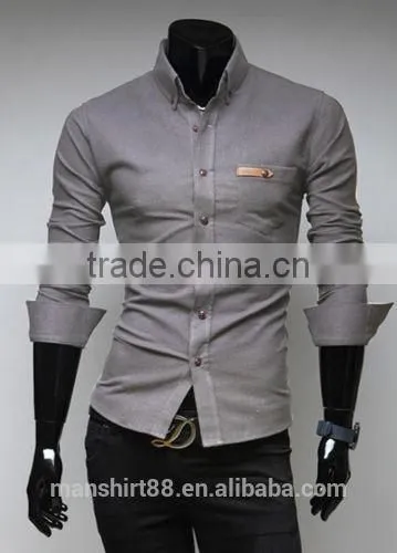 2017 mens slim fit solid color dress button down african shirt