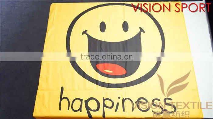 100% MICROFIBER BEACH TOWEL PRINTING WITH SMILEY FACE