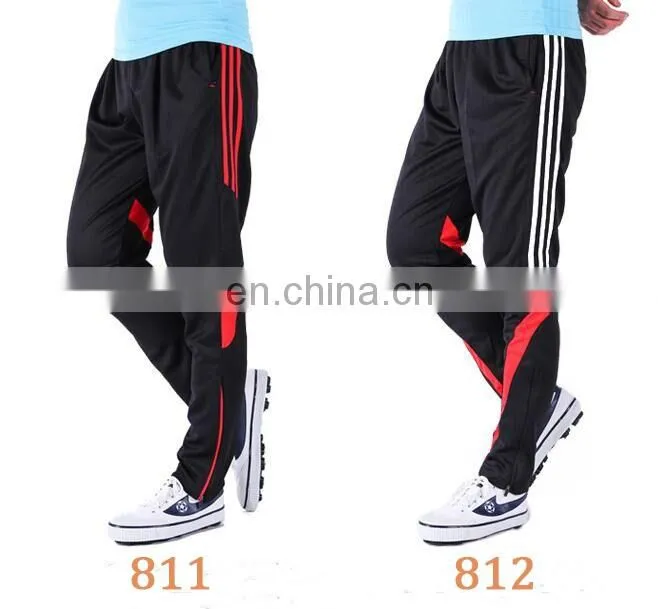 2016 new soccer training pants cheap mens sports polyester track pants