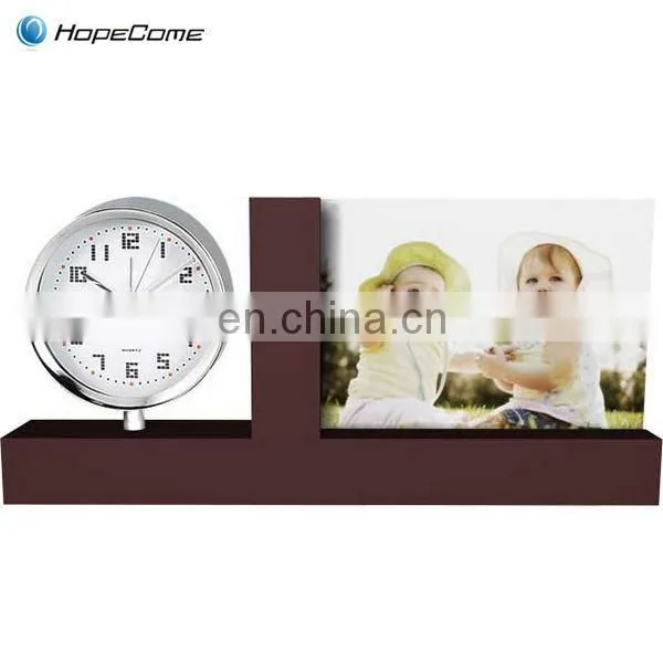 wooden combination photo frame wedding gift clock (W2906)