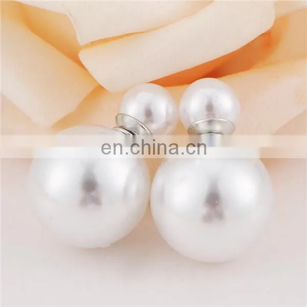 Double - sided Pearl Earrings Candy Color Spherical Fnacy Stud Earrings
