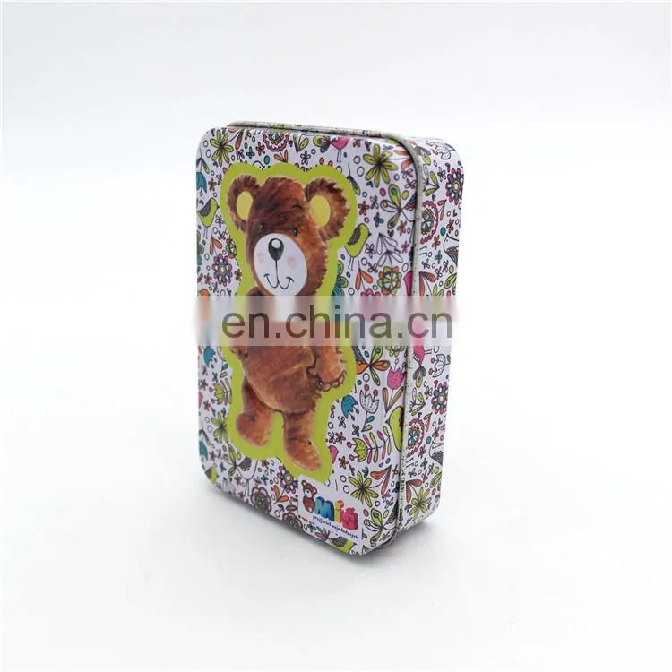 Wholesale small rectangular embossing metal food packaging tin cans