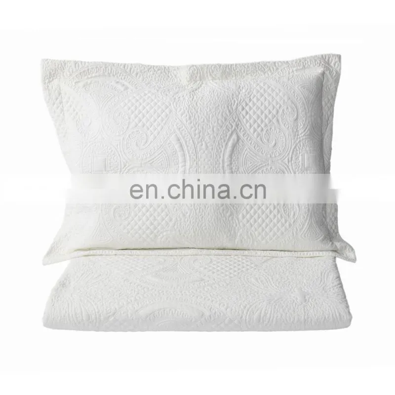 All Weather Embossed Detail Washable Quilt 106" L x 70" W and 1 Pillowcase 20x28 Inch Bedding Set