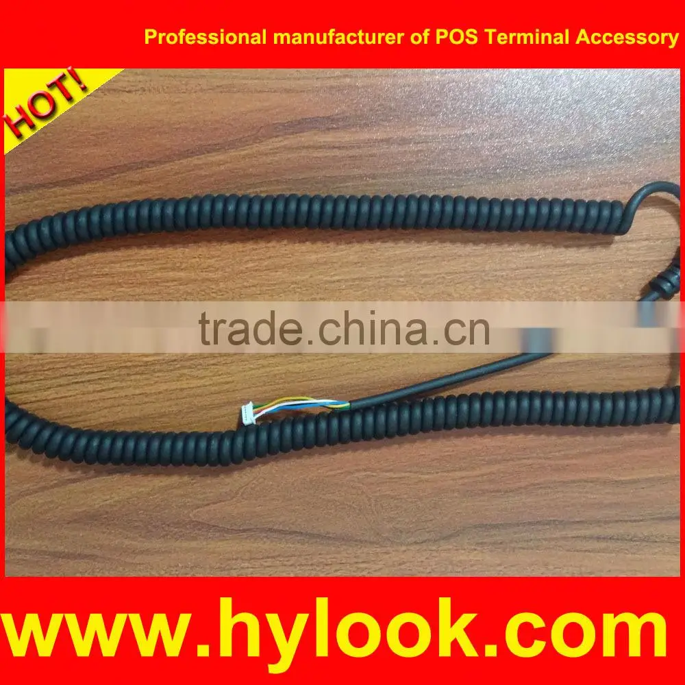 OEM Curly Sprial cable for verifone Nurit 8210 Base and handset