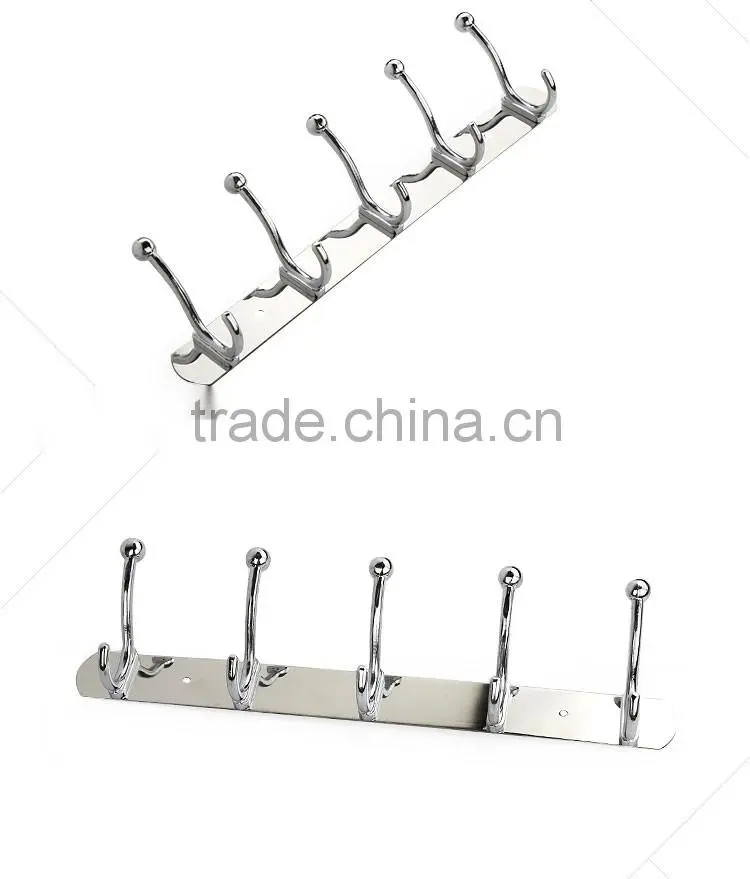 Wesda zinc alloy bathroom accessories decorative stainless steel coat hook for towel 831