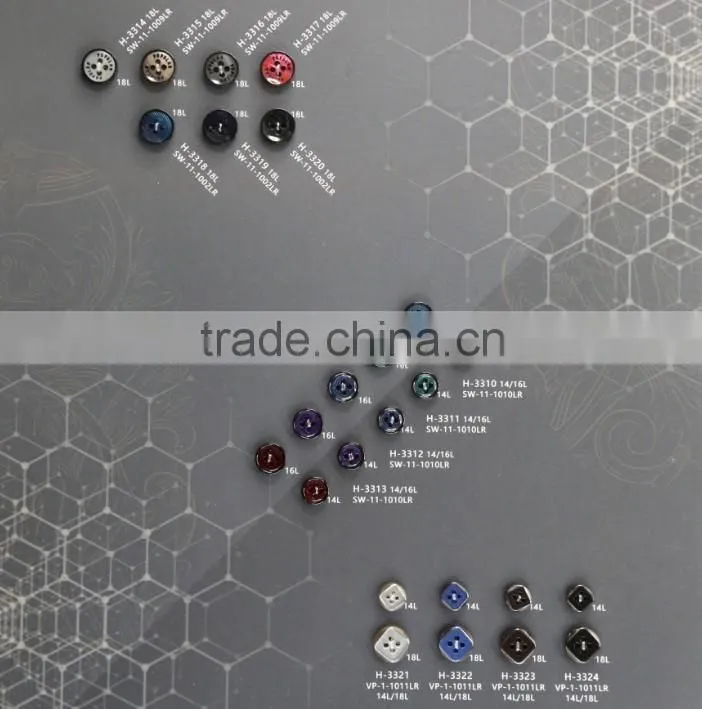 High grade 4-holes plastic resin buttons for shirt