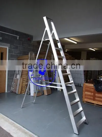 10 step Aluminium Platform Step Ladders BS2037 Class1