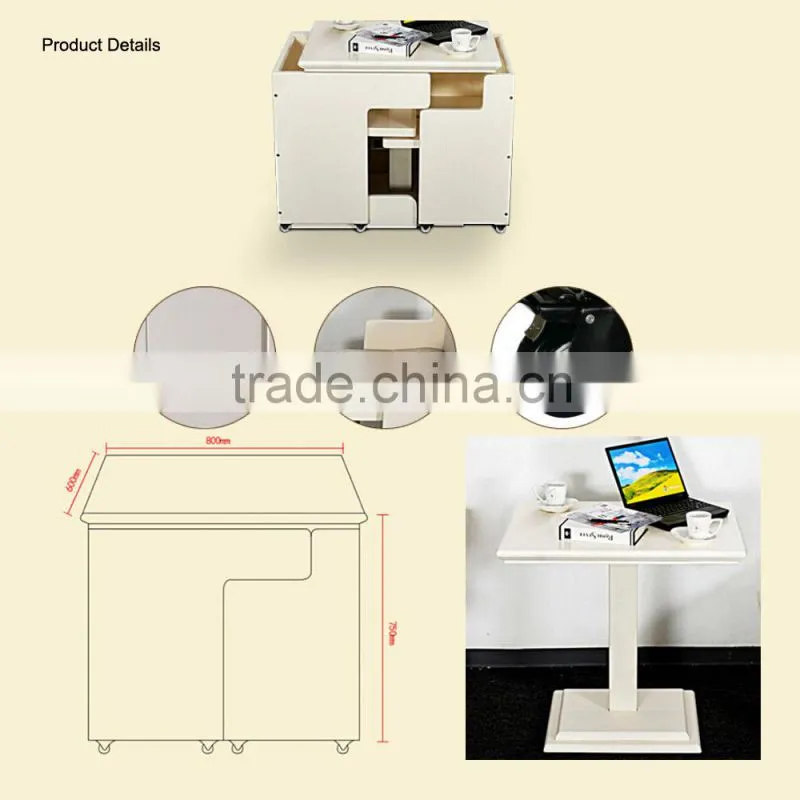 Multi-function space-saving dining set