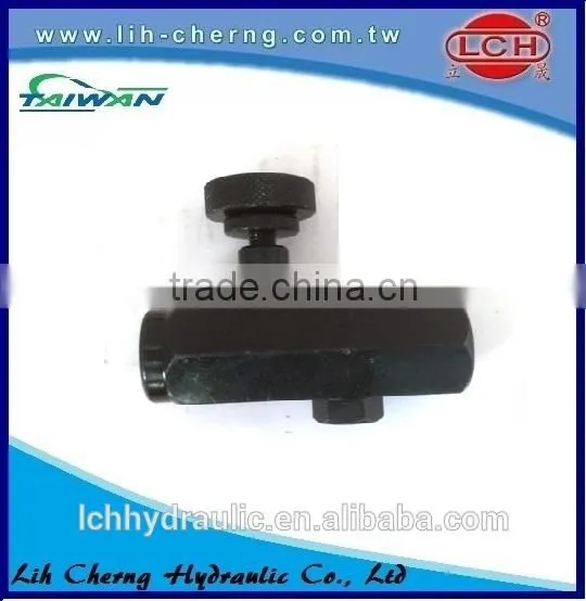 adjustable hydraulic one way throttle valve
