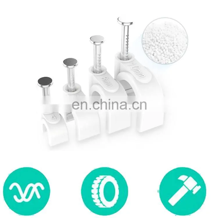 Factory direct quality metal cable clip plastic nail line card can be customized