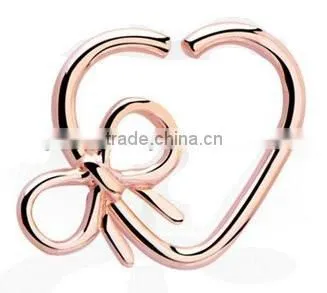 Heart and bowknot 316L surgical steel Tragus cartilage Daith Body Piercing Jewelry