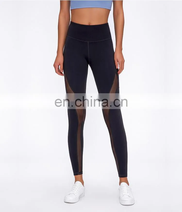 Clothes Fitness Wear Wholesale Women Mesh Yoga Pants Leggings Newest Ready to Ship Private Label High Quality Fabric Sportswear