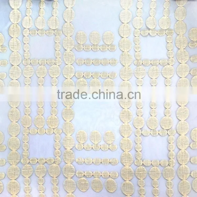 2016 newest design cream-coloured voile cotton embroidery bridal fabric for garment wholesale oversea