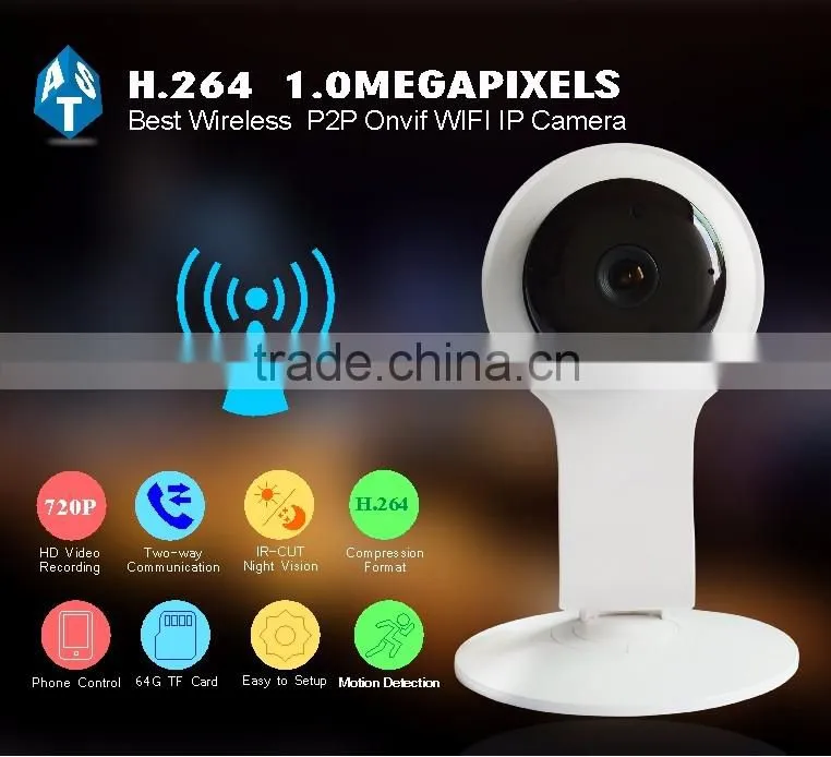 Wifi Network P2P Home Security Onvif Wifi Mini IP CCTV Camera Motion Deteaction & Alarm