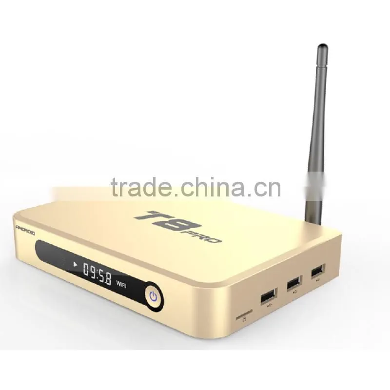 NEW Amlogic S812 Quad Core Google Android 5.1 quad core Tv Box T8 pro 2GB/8GB KODI 16.0 Metal tv box