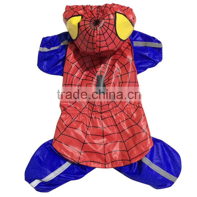 Wholesale Spring and Early Autumn Spider Dog Clothes Raincoat with Inner Mesh Fabric