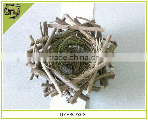 2014 handmade small decorative rattan and raw bird nest