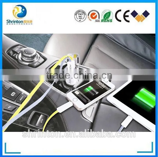 5V 2.4A dual usb car charger with metal material