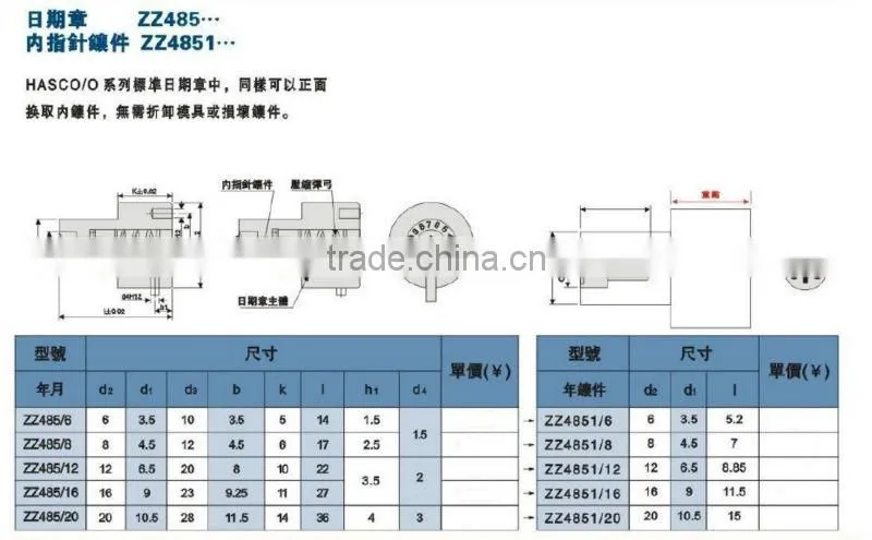 Z4851...HASCO STANDARD DATE INSERT