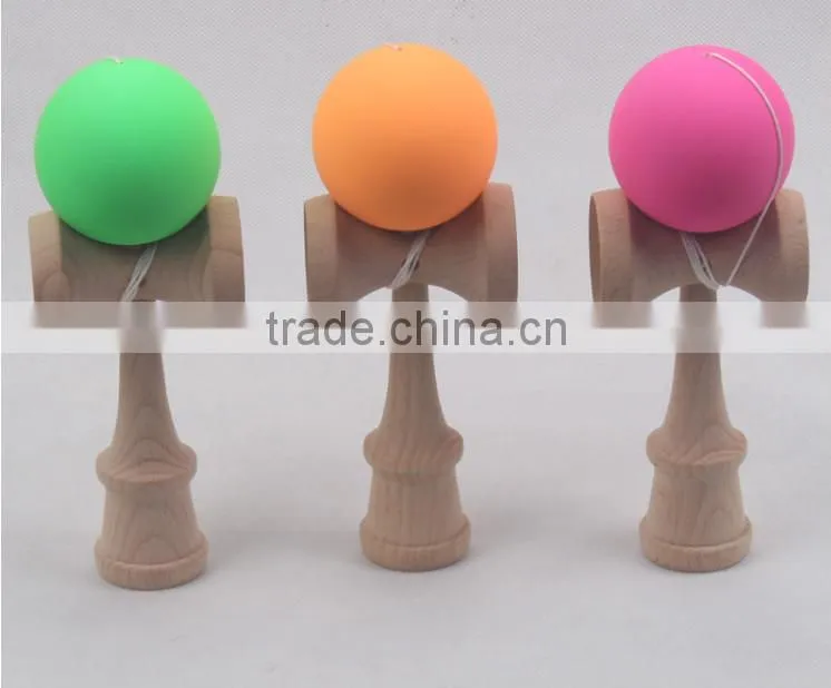 High quality wholesale wooden rubber paint kendama toy