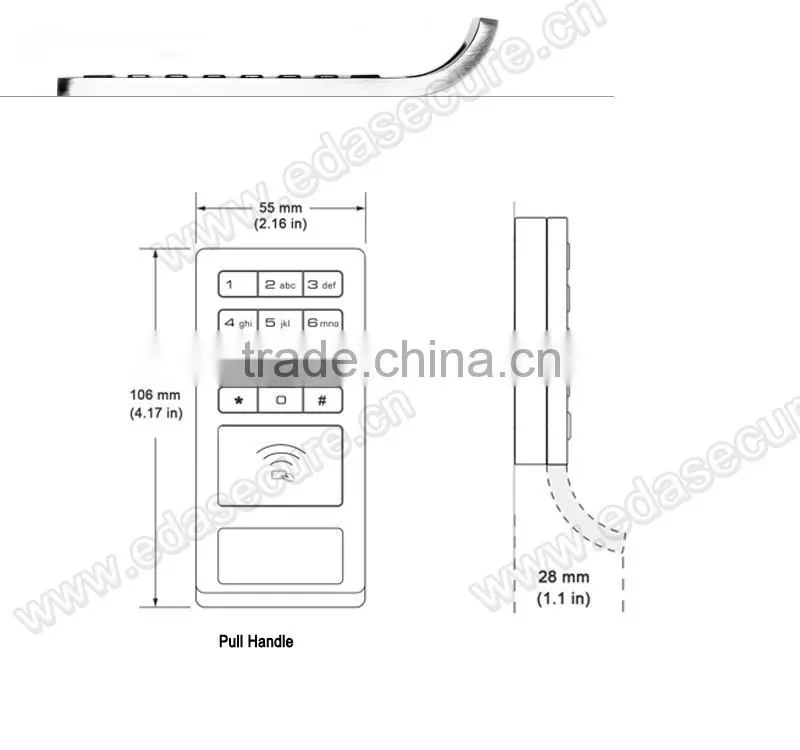 2 Years Warranty RFID Password Electronic Cabinet Lock