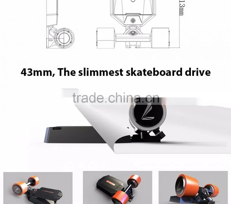 Landwheel dual 1100w motor electric skateboard battery with remote control