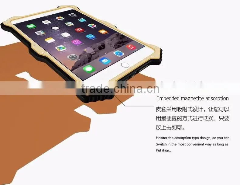 Original LOVE MEI MK2 Series Aluminum Flip Leather Kids Protective Back Cover Case For iPad Mini 1/2/3 TB-0153