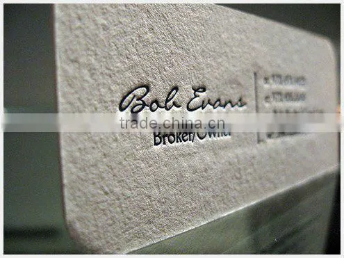 Embossed business cards