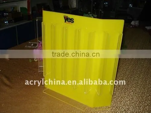 upright plexiglass cigarette display stand / acrylic tobacco display rack