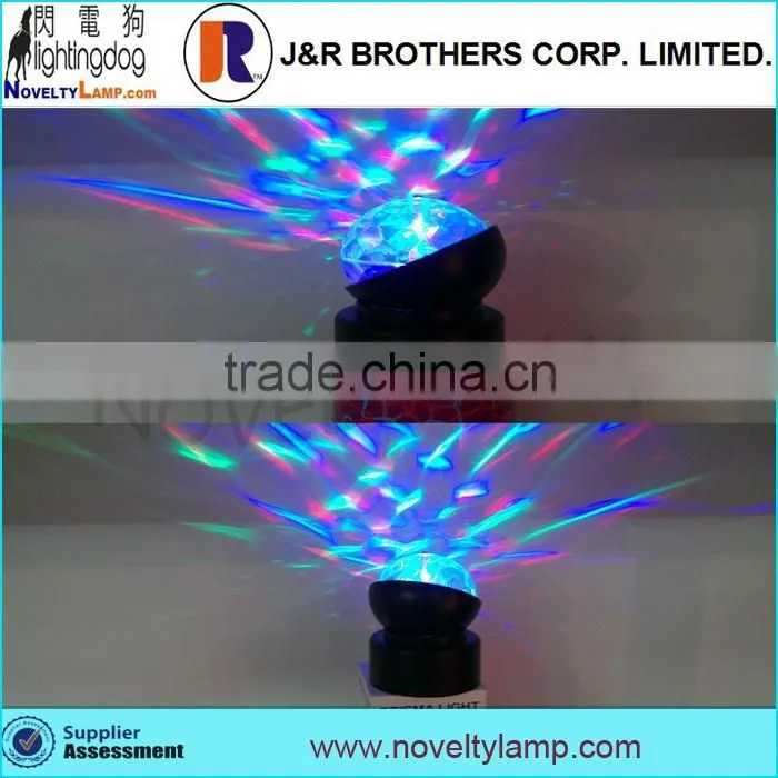 3 inch flashing colorful rotating kaleidoscope lamp party light