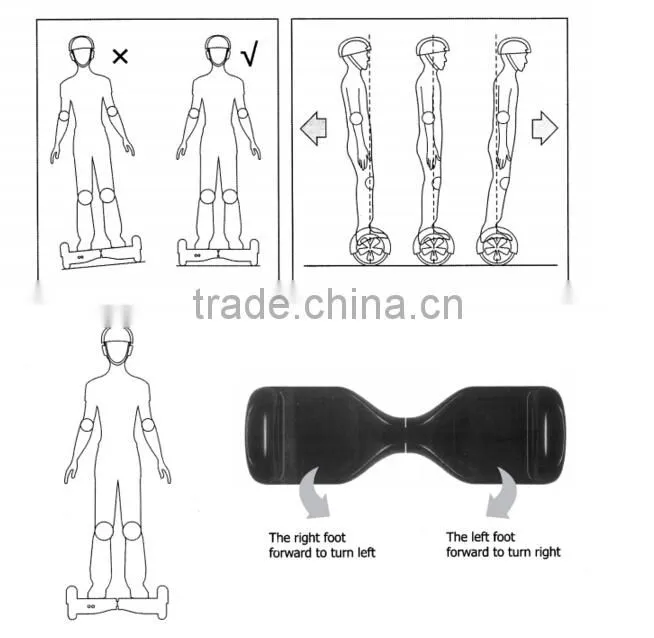 Two wheel smart balance electric scooter wholesale on alibaba