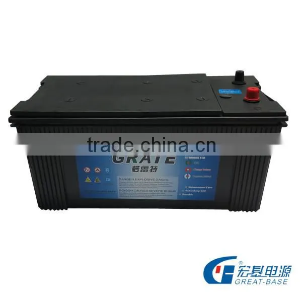 Greatbase brand facotry price 12v 200ah 190H52-mf / N200-MF mf lead acid truck/marine/tractor/car battery