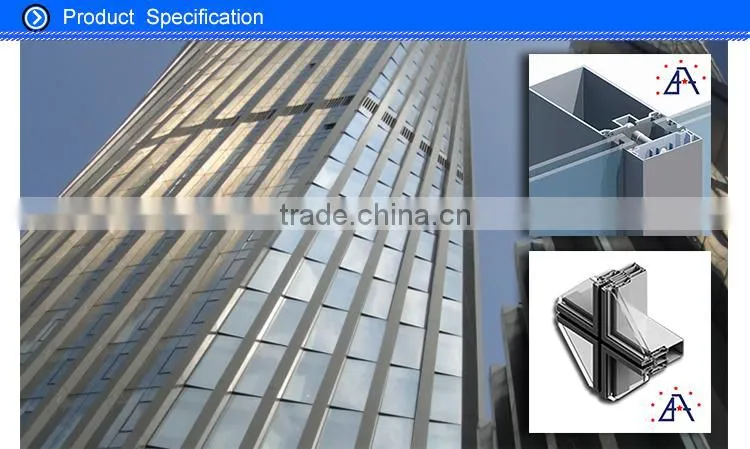 2015 Aluminum Curtain Wall Extrusion Profiles Building Materials