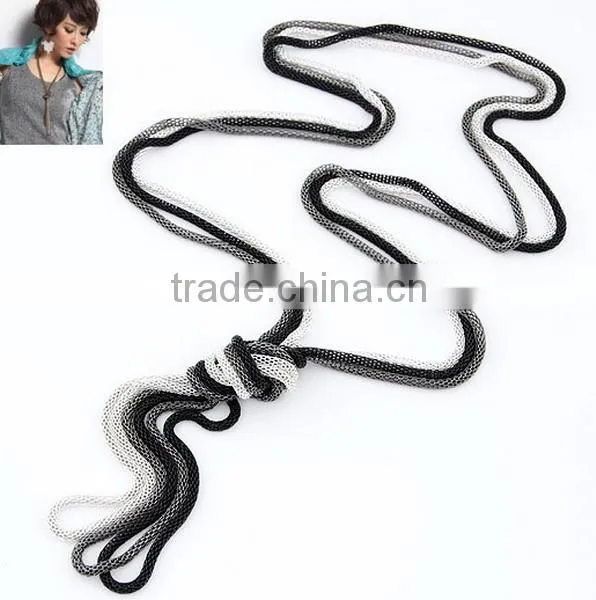 2016 New Design Triple Colors Round Chain Necklaces