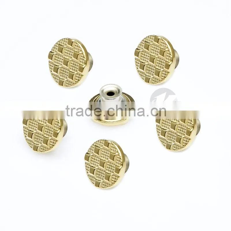 Fashion Embossed Logo Gold Jean Jacket Buttons