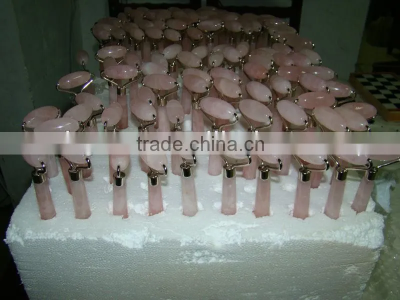 Semi precious Healing Stones&Rose Quartz Massage Stick